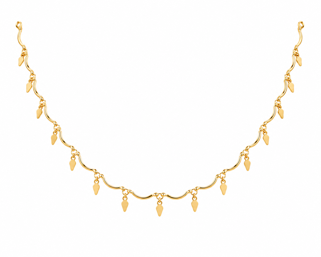Traditional 24K Premium Gold Plated Elakkathali Chain Necklace for Women, 18 Inches