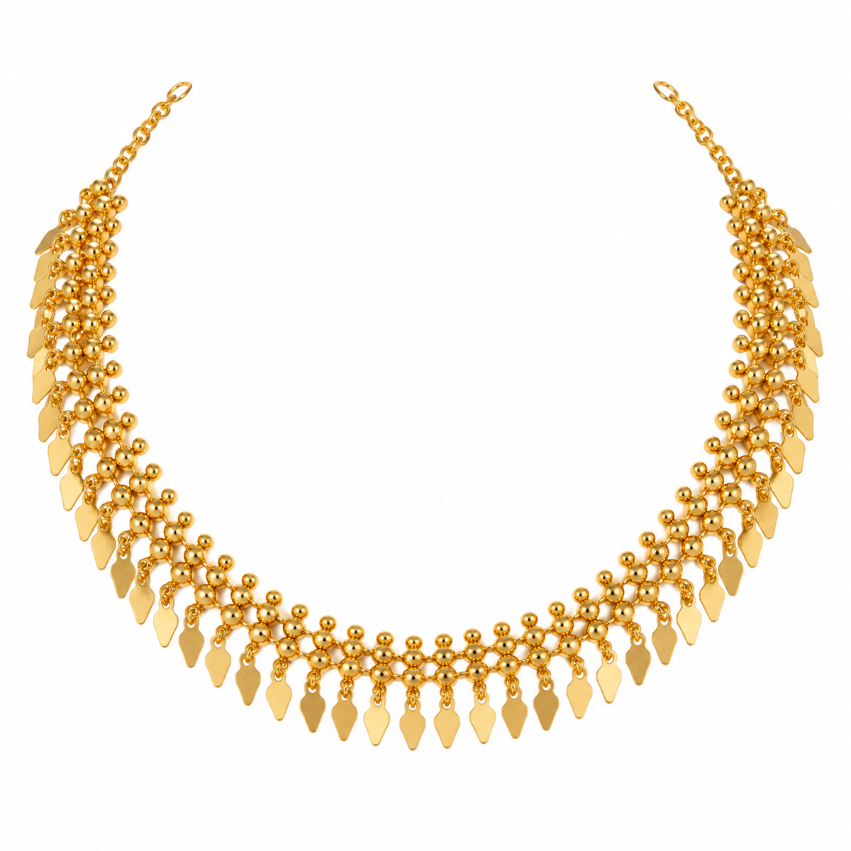 24k Gold Plated Elakkathali Chocker Necklace | Traditional Design for Festive & Weddings
