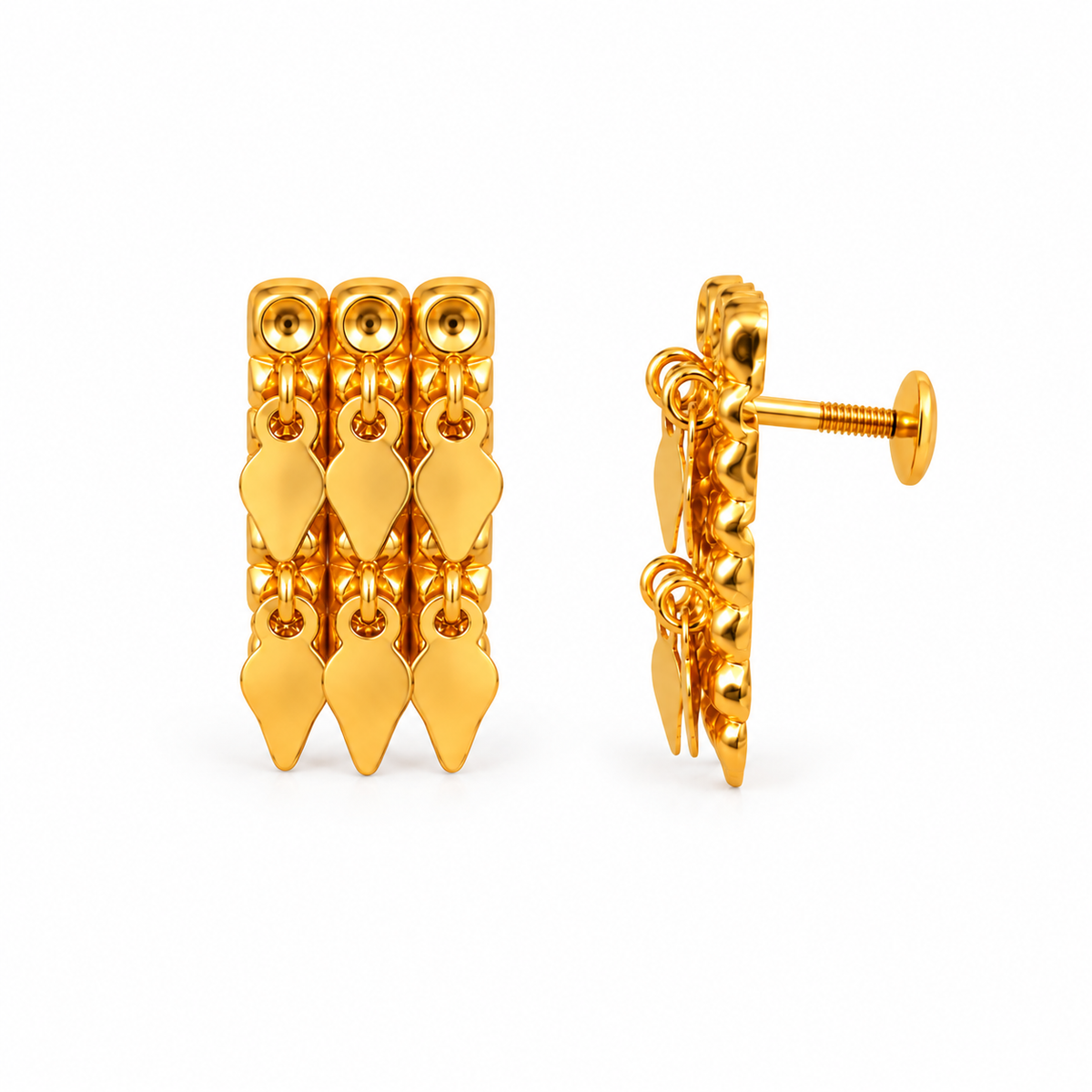 24k Gold Plated Traditional Elakkathali Earrings
