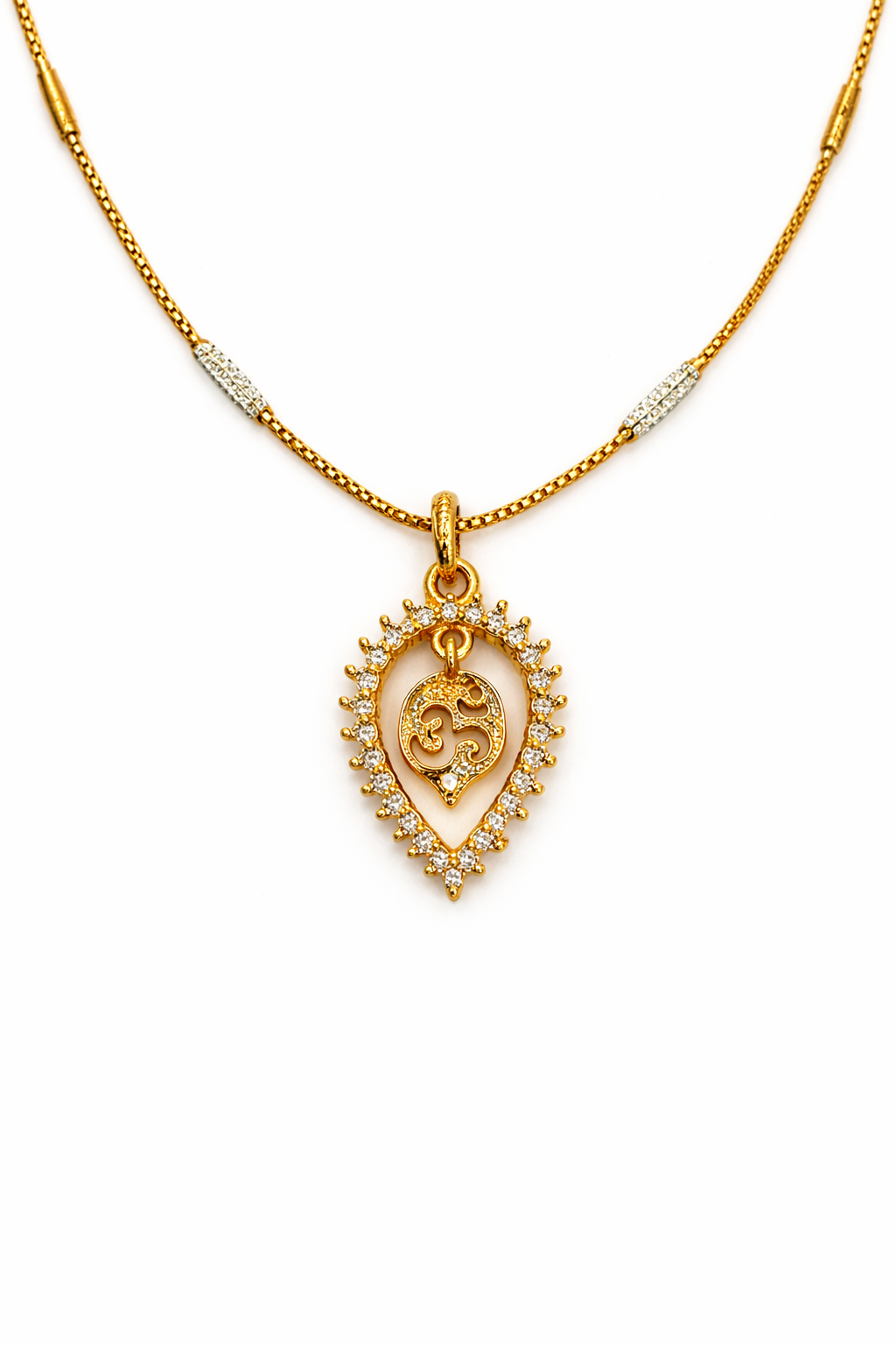 24ct Gold Plated Classic Mesh Chain Necklace