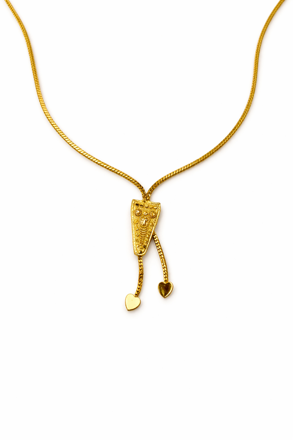 24ct Gold Plated Sophisticated Textured Link Necklace