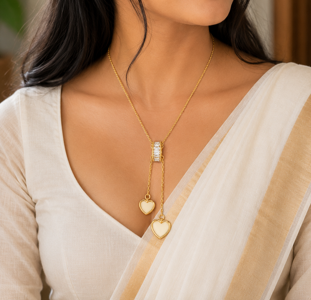 Anti Tarnish Eternal Love Lariat Necklace