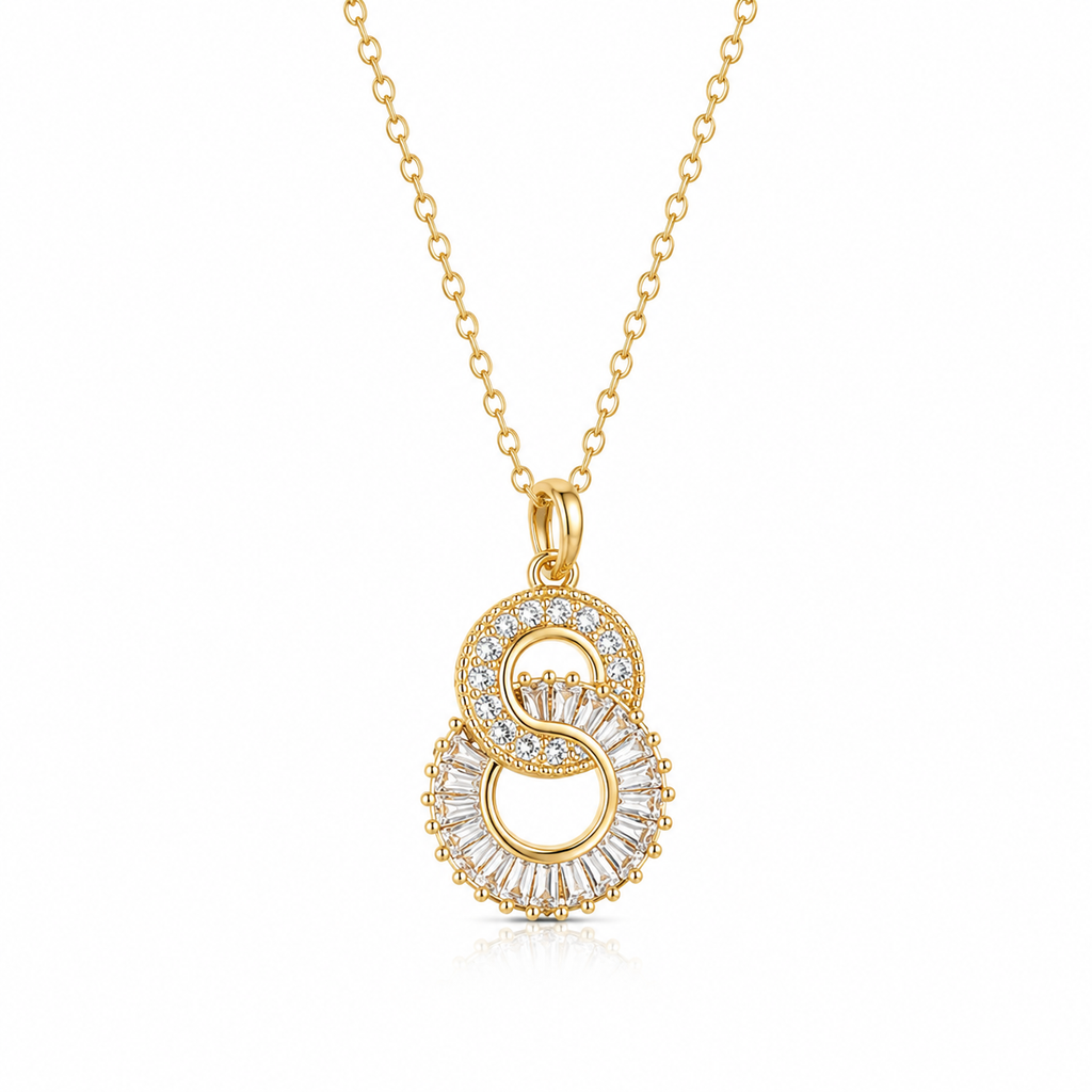 Anti Tarnish Elegant Infinity Crystal Pendant Necklace for Women